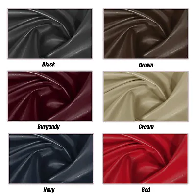 £10.99 • Buy Soft Clothing PVC FABRIC Leatherette Upholstery Faux Leather Dress Vinyl 142cm