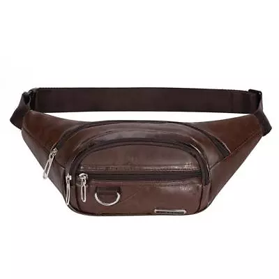 Travel Leather Bum Bag Money Waist Belt Fanny Pack Holiday Festival Money Pouch  • £4.99