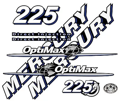 For MERCURY 225 Two Stroke OptiMax Vinyl Decal Set From BOAT-MOTO / Sticker Kit • $46