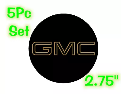 GMC OUTLINE Logo Wheel Center Cap 2.75  Overlay Decals Pick UR Colors 5 N A SET • $12.02