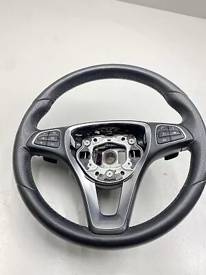 2015 - 2018 Mercedes C300 W205 Steering Wheel Black Leather Oem A0004601803 • $95