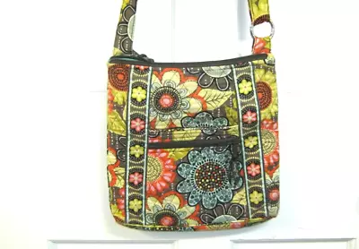 VERA BRADLEY FLOWER SHOWER HIPSTER CROSS BODY PURSE 10 X 10 X 1.5 USED • $9.99