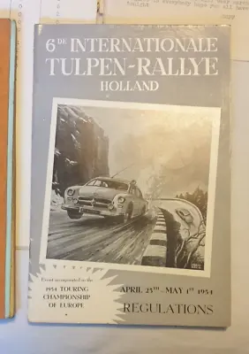 1954 Tulip Rally Regs & Original Paperwork Sunbeam Talbot 90 • $252.58