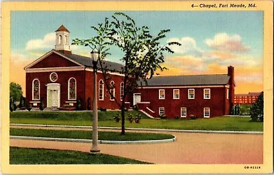 Postcard 1943 Chapel Fort Meade Anne Arundel Maryland A69 • $4.99