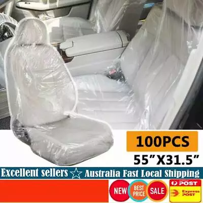 Universal Disposable Car Seat Covers Vehicle Cover Protective Mechanic 100pcs AU • $30.99