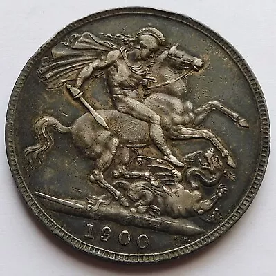 1900 Britain Crown VF Silver Victoria Coin British UK • $29