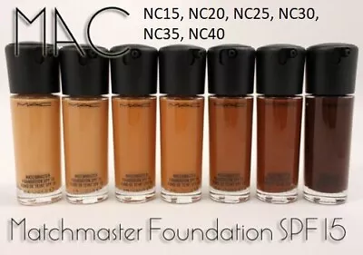 £17.99 • Buy MAC Matchmaster Fluid SPF 15 Foundation Brand New, NC15,NC20,NC25,NC30,NC35,NC40