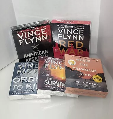 Lot Of 5 Audiobooks Unabridged Vince Flynn Delia Owens New Sealed • $25