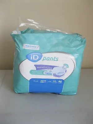 £15 • Buy ID Pants Incontinence Briefs Plus XL, 14-pack, Padded, Unisex - Tena Comparable
