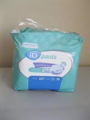 £15 • Buy ID Pants Incontinence Briefs Plus XL, 14-pack, Padded, Unisex - Tena Comparable