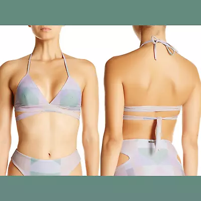 NWT $126 Mara Hoffman Diamond Wrap Bikini Top In Pastel Pink [SZ Large ] #R850 • $39.99