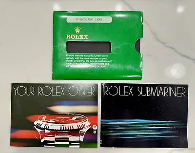 Authentic Vintage 1981 Rolex Submariner Sea Dweller Booklet 16660 5513 16800 /8 • $590