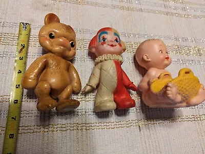 3 - Vintage Rubber Squeak Toys • $12