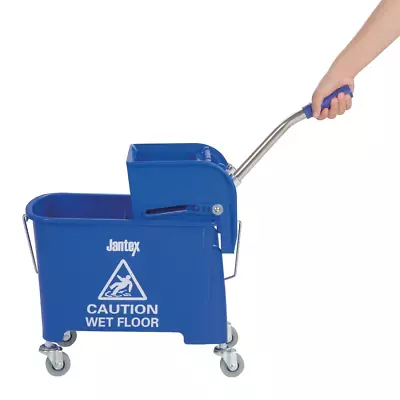 HEAVY DUTY COMMERCIAL GRADE Jantex DL913 Kentucky Mop Bucket And Wringer 20Ltr • £49.99