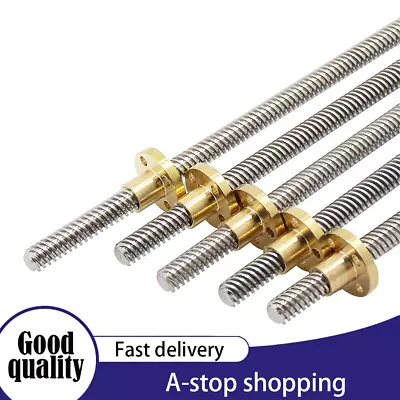 T8 Lead Screw Trapezoidal Rod Thread 100mm-1200mm Length + Nut For 3D Printer • $10.88