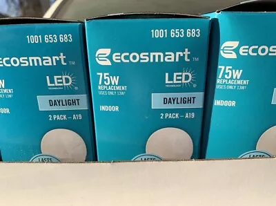Ecosmart 75-Watt Equivalent A19 Dimmable Energy Star LED Light Bulb Bright White • $5