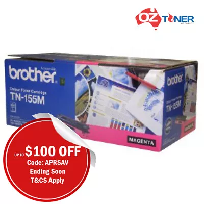 Brother Genuine TN155M MAGENTA High Yield Toner Cartridge HL4040CN DCP9040CN • $205.35