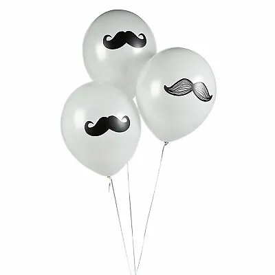 Mustache 11  Latex Balloons Party Decor 12 Pieces • $10.48