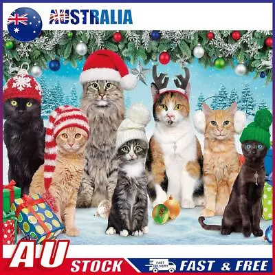 (DE5645) DIY Diamond Painting Kit Christmas Cats Square Diamond Picture Handicra • $9.61