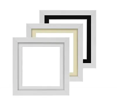 3D Deep Box Frame Range Picture Photo Frame Display In White A4 A3 Deep Mount • £7.43