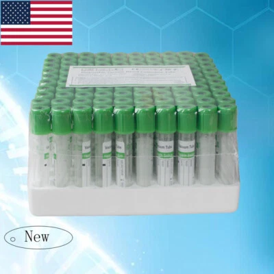 $27.99 • Buy 100PCS 3MLBlood Collection TubesHeparin Sodium/Blood Collection