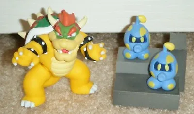 Lot Of 2 Yujin Super Mario Galaxy Gashapon Figures Bowser And Octoomba Goomba • $30