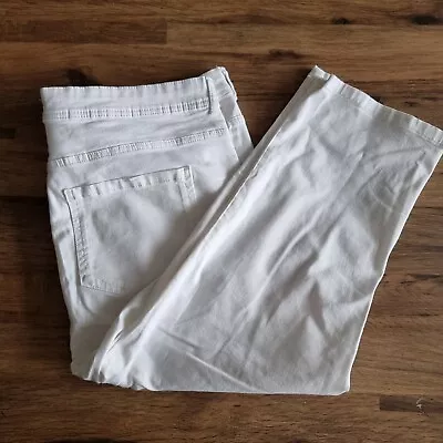 B15 Principles Maisie White Crop Jeans Size 20 R Womens • £11