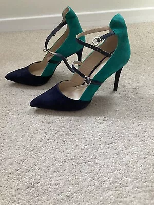 M&S Blue/Jade Heels Party Shoe 6.5 • £20