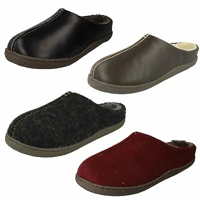 Mens Clarks 'Relaxed Style' Classic Mule Slippers - G Fitting • £34.99