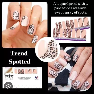 Color Street Nail Polish Strips Trend Spotted Leopard New In Box Free Ship! • $6