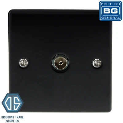 £8.29 • Buy BG Nexus Metal Graphite Matt Black NMB60 TV Coaxial Aerial Socket Matte Black