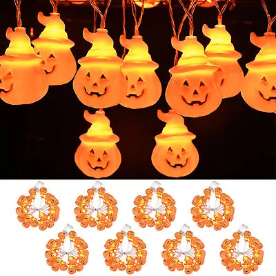 Halloween 160x LED Pumpkin String Lights Lantern Lamp Indoor Outdoor Party Décor • $64.90