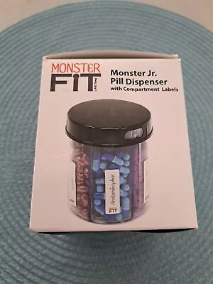 Monster Jr Supplement Pill Dispenser - Holds Small Medium Medication Vitamins • $8