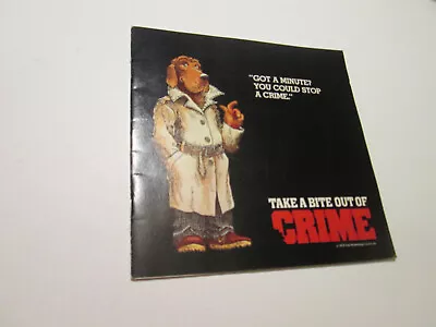 1979 Take A Bite Out Of Crime SC Booklet McGruff The Crime Dog Dept Of Justice P • $16.99