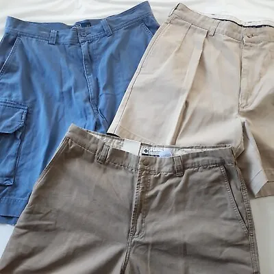 $30 • Buy Polo Ralph Lauren Andrew Chino Blue Cargo Columbia BNWT Shorts Men's 3 Pc Lot 36