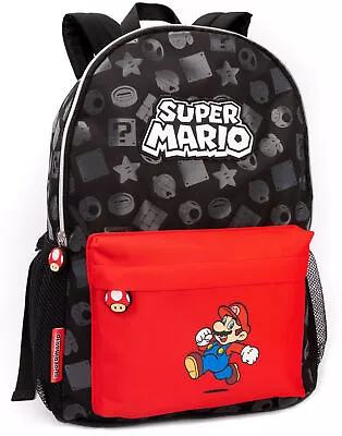 Nintendo Super Mario Backpack Kids Boys Girls School Rucksack 16” One Size • $33.95