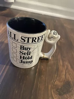 Department 56 Spinners Wall Street Coffee Mug Black And White-nice! • $10.99