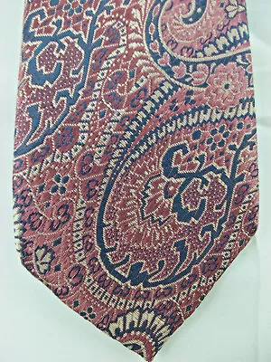 Vintage Pacer Shirt Works Necktie Tie Pink Paisley Made In USA • $15