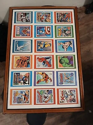 Marvel Comics Collectors Edition Stamp Poster With Frame • $120