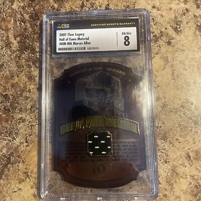 2001Fleer Legacy Hall Of Fame Material Marcus Allen Football Card Grade 8 • $1