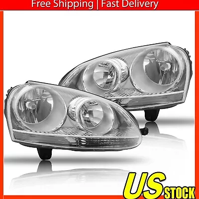 Headlights Headlamps Halogen Left & Right Pair Set For VW Rabbit Jetta Golf GTI • $119.99
