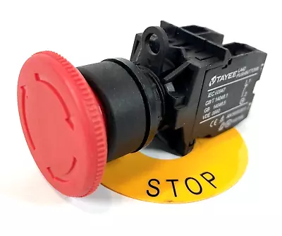 TAYEE LA42 Emergency Stop Industrial Pushbutton 1NO Red E-STOP • $15.99