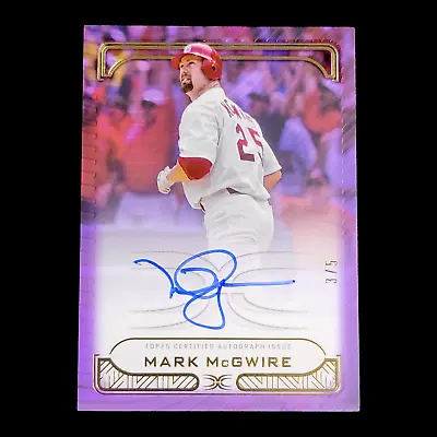 2023 Topps Definitive MARK MCGWIRE Defining Images Purple Parallel Auto SSP /5 • $325