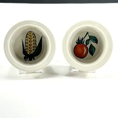 Villeroy & Boch Vintage Ramekins Vegetable Pattern Inside Corn Tomato Set Of 2 • $17.99