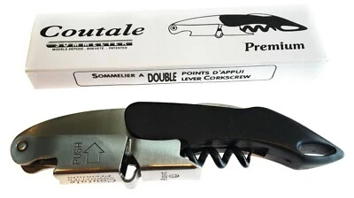 £12.50 • Buy Coutale Premium Model, Stainless Steel  Two Step  Double Lever Corkscrew - Black