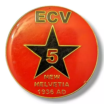 E Clampus Vitus ECV 5 New Helvetia 1936 AD Red/Black Star Pin • $35