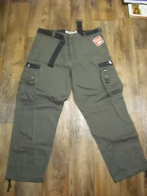 Canyon River Blues NWT NEW Olive Green Cargo Pants Men’s Size 38x32 Vintage Wash • $22