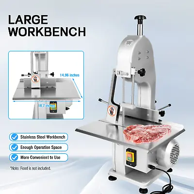 1500W Electric Commercial Meat Bone Saw Machine Frozen Meat Cutting Band Cutter • $393.30