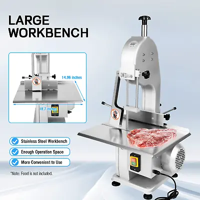 Commercial Meat Bone Saw Machine 1500W Heavy Duty Frozen Meat Cutter 210mm • $381.90