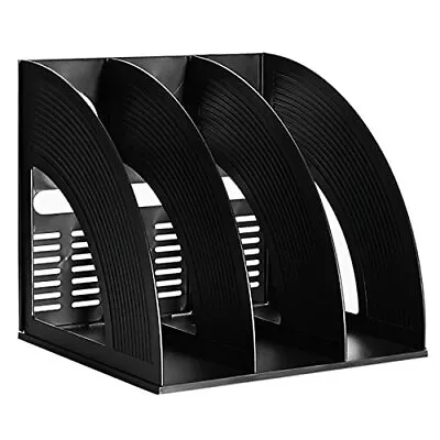  Magazine File Holder Folder Storage Desktop 3 Compartment Black 3 Compartment • $26.31